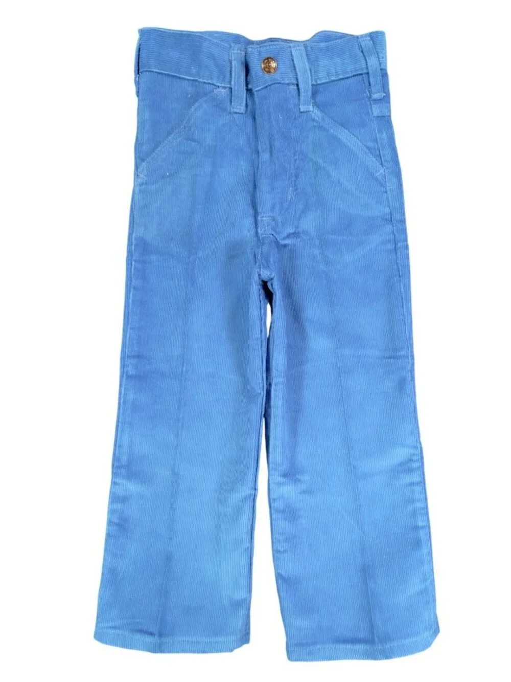 Toddy Winks Corduroy Pants Girls 4 Blue Cotton Blend Slim Vintage Deadstock NWT
